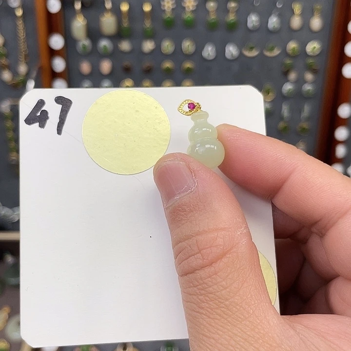 和田玉颈饰银S925镶嵌和田玉47