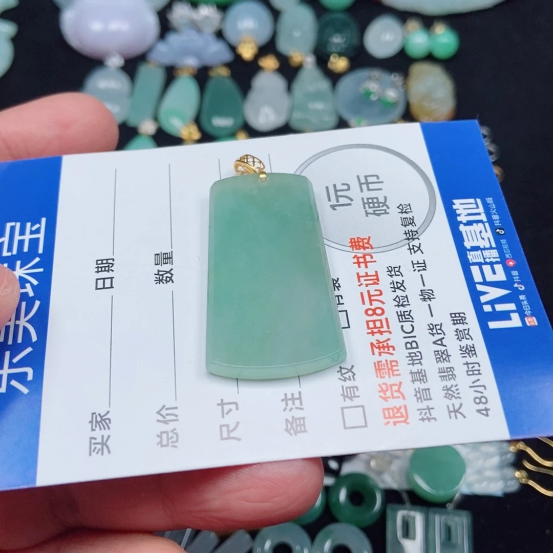 翡翠未镶嵌颈饰无氏牌