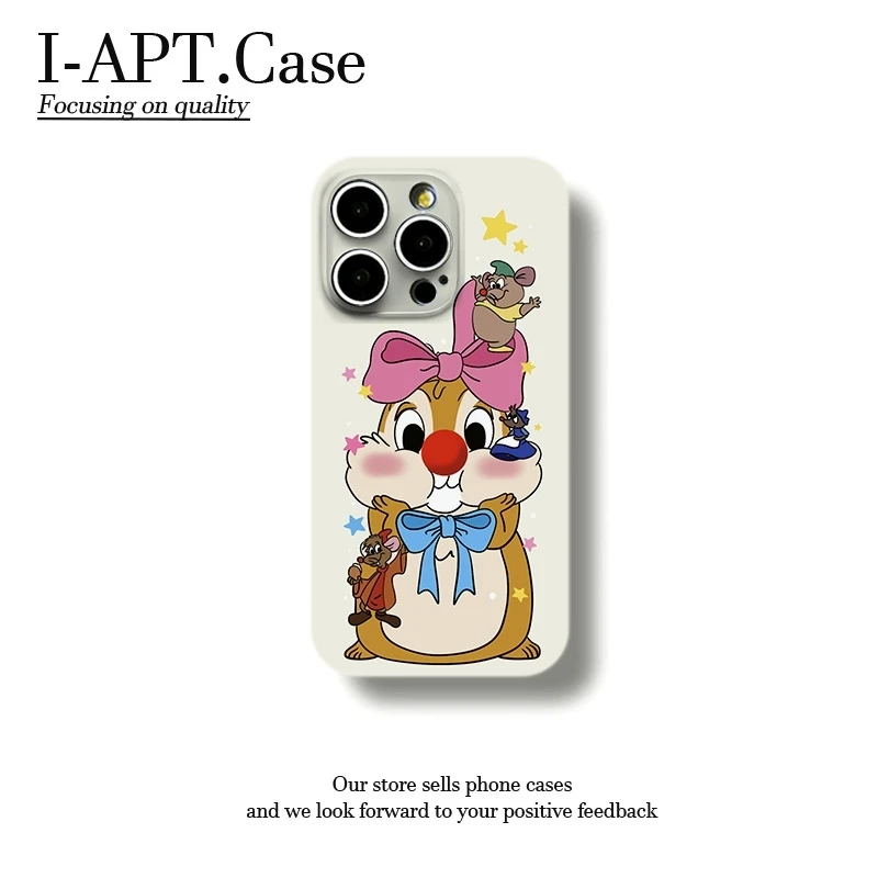 蝴蝶结花栗鼠菲林软壳适用iPhone苹果16手机壳华为oppo小米vivo新