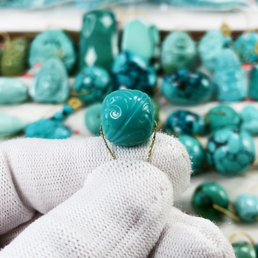 绿松石未镶嵌车挂直径14