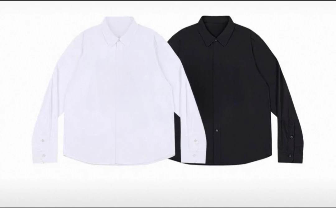 A7402 男士粗体字母印花百搭简约风衬衫