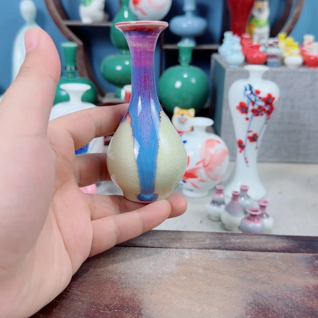 陶瓷手工小花器摆件