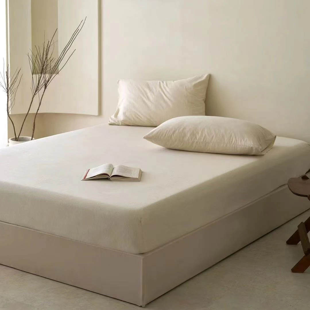 【雅趣】棉麻床笠 北欧简约色织水洗棉床笠床垫保护套床罩纯棉可洗