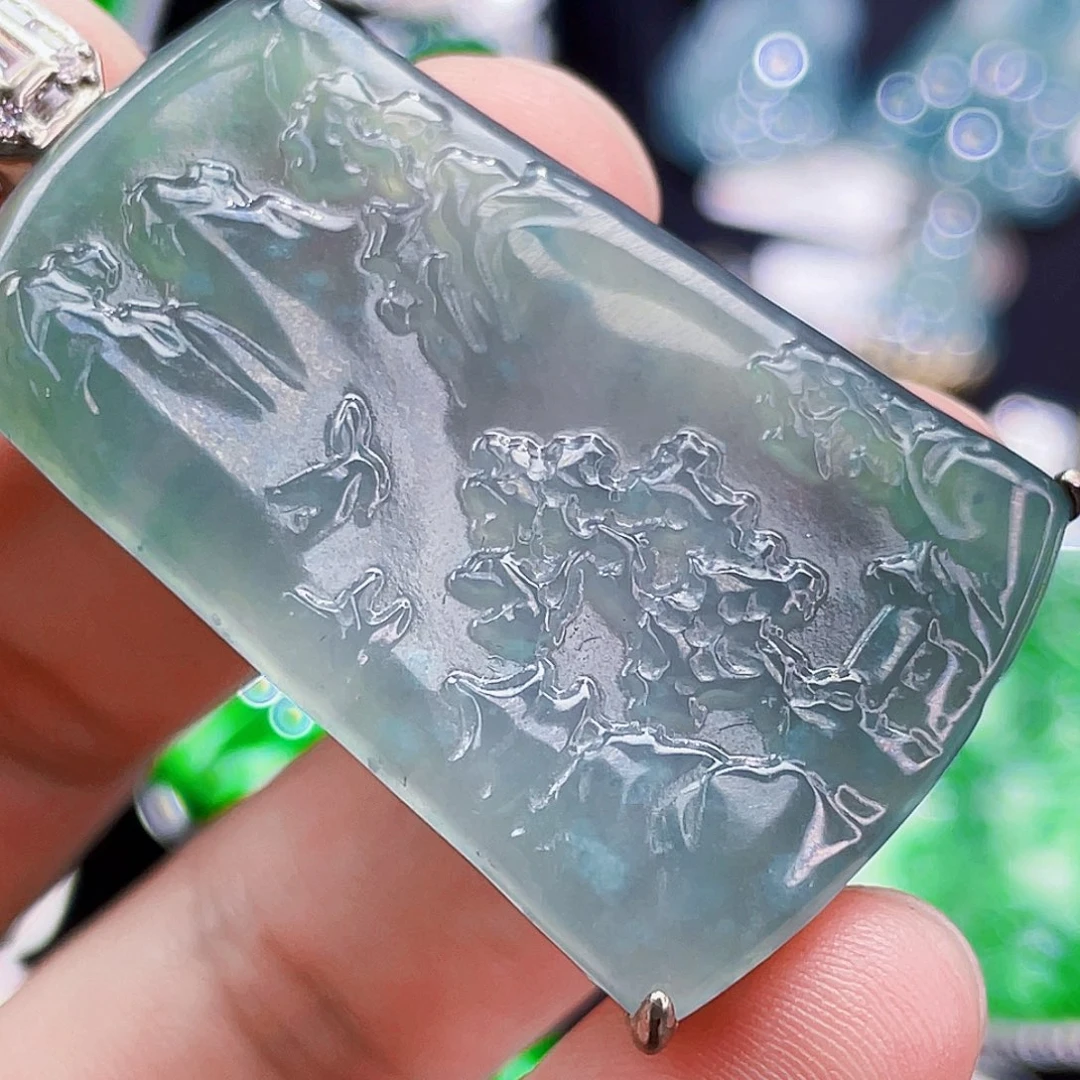 翡翠未镶嵌颈饰6，