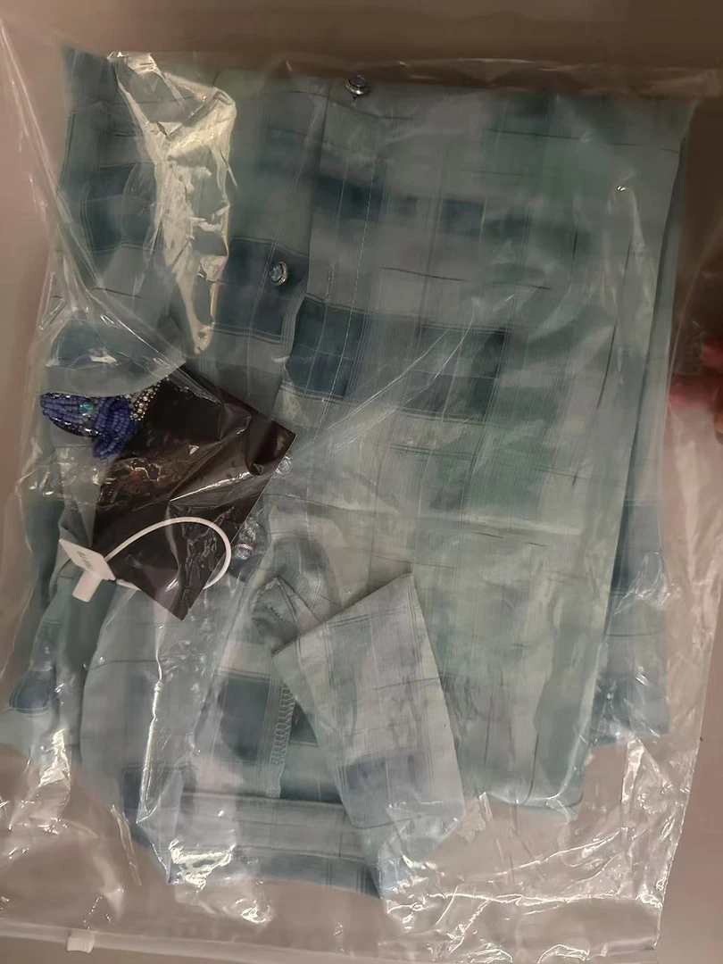 小众设计【鲸落】春夏薄款长袖蓝色百搭宽松设计感小众休闲衬衫