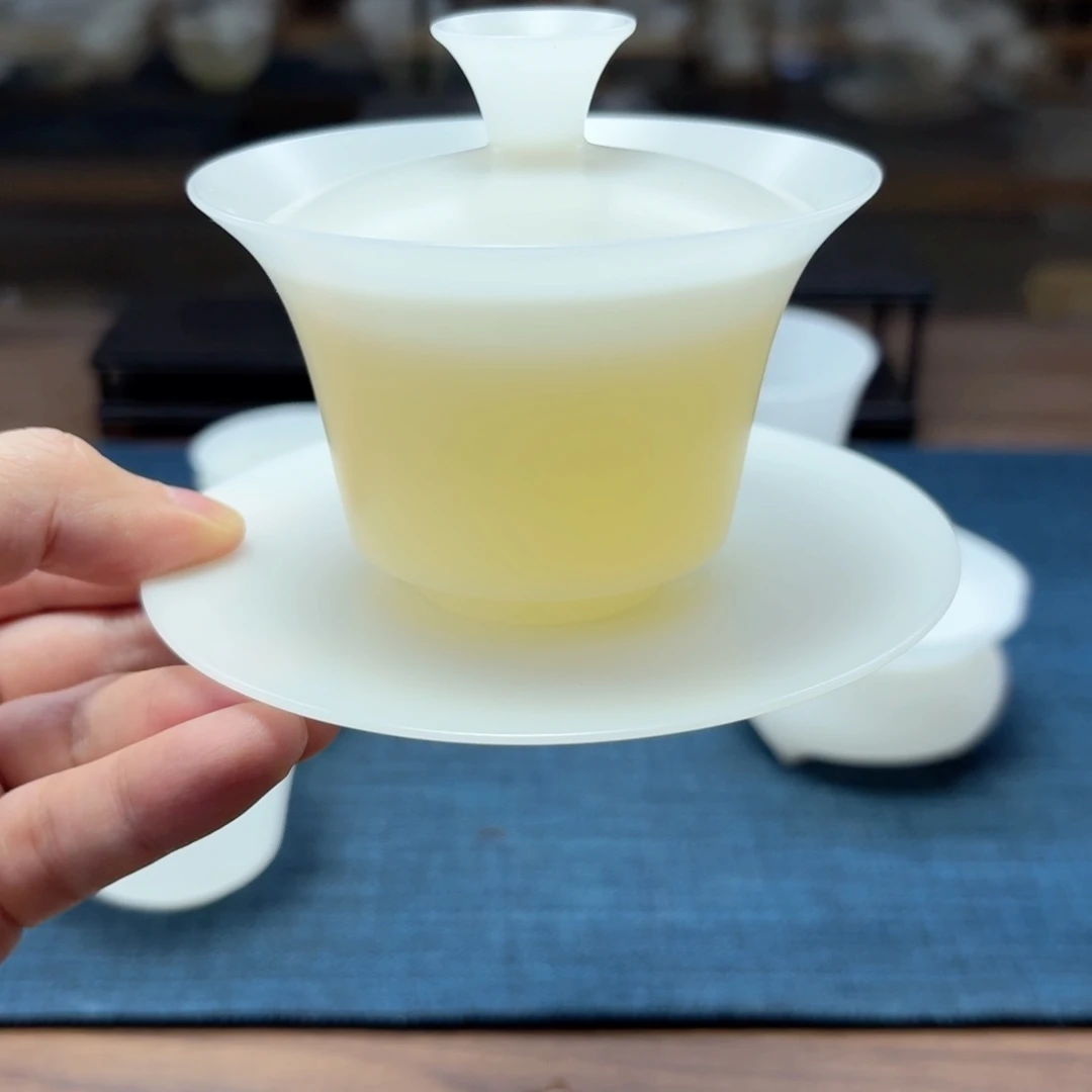 素烧薄胎璞玉冰种玉瓷