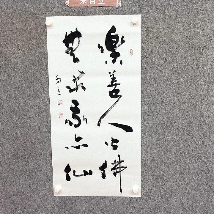 书法乐善人皆佛书法
