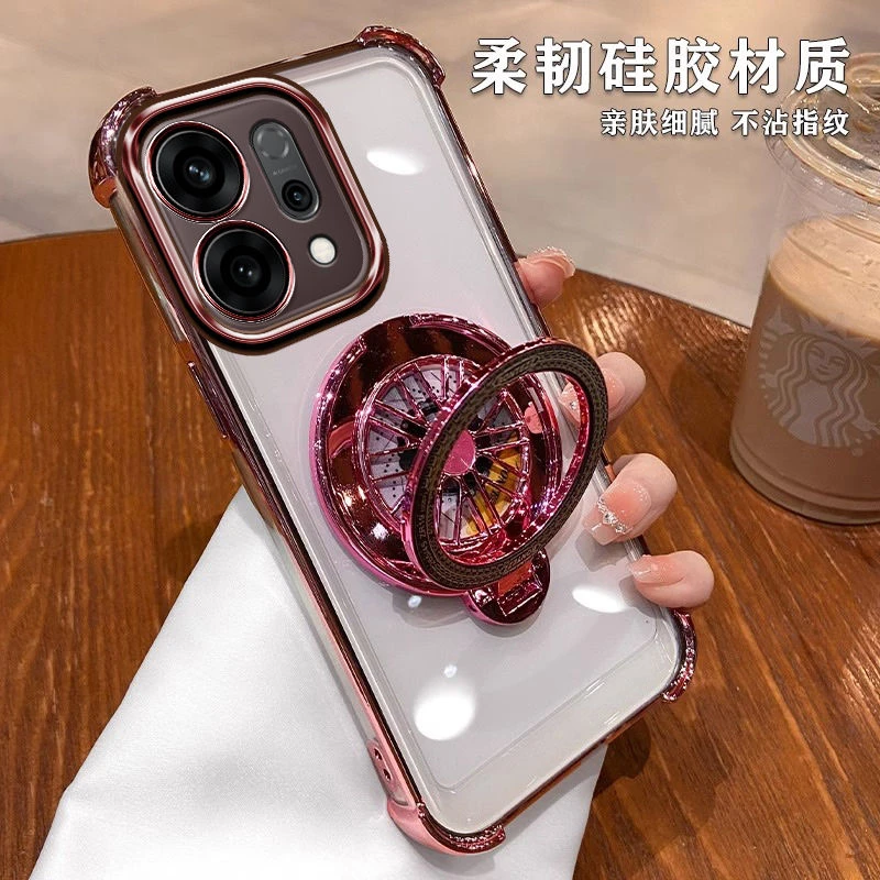 适用OPPOReno14手机壳PLA110新款潮磁吸支架Reno14Pro防摔镜头膜.