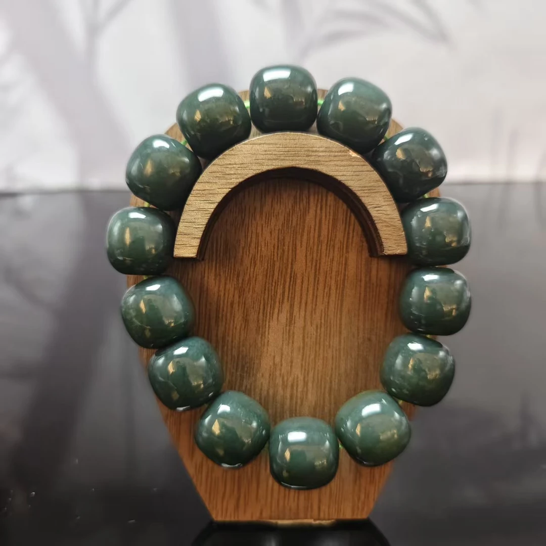 Z和田玉且末桶珠手串（卡16）1169