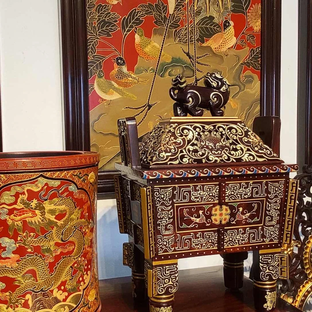 紫檀木类成套家具小叶紫檀鼎