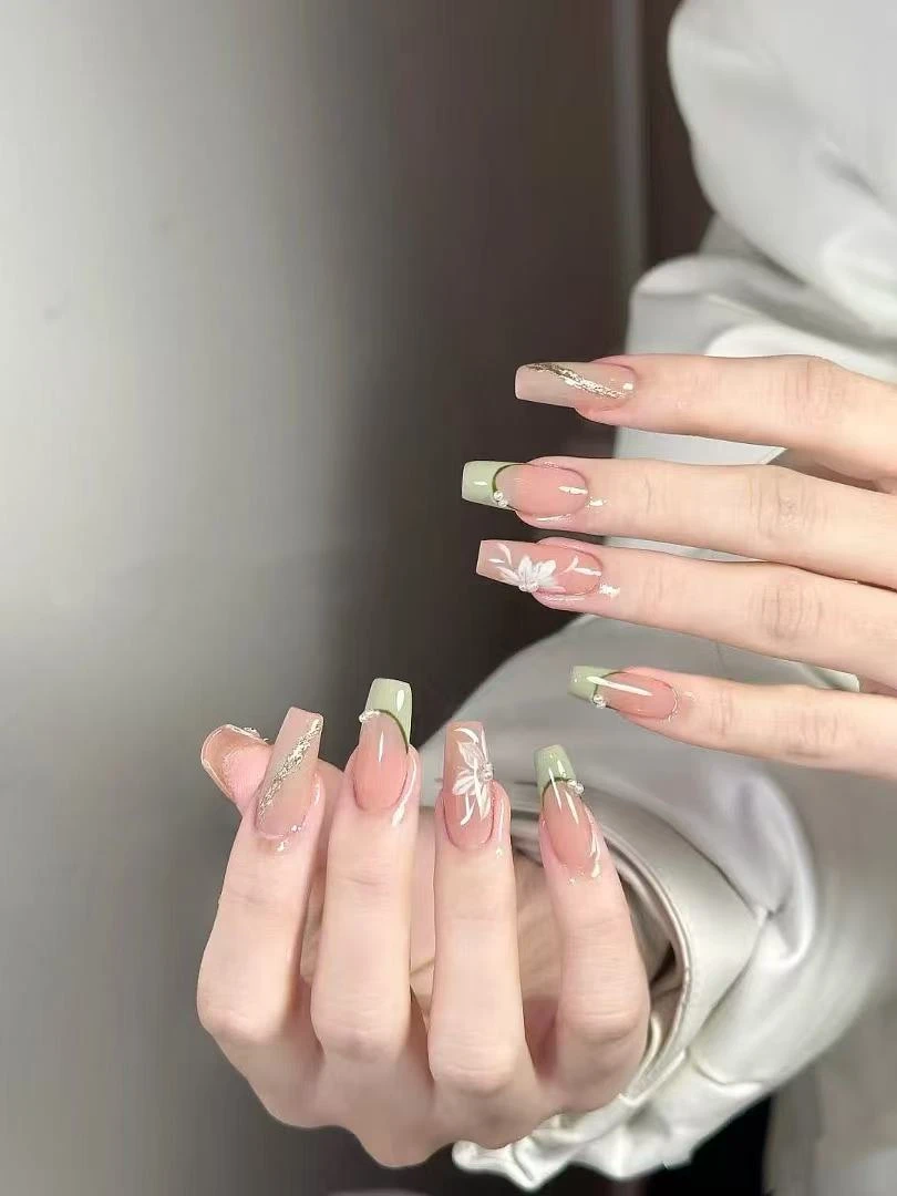 ［春日美甲］纯手工光疗美甲贴片可拆卸穿戴甲
