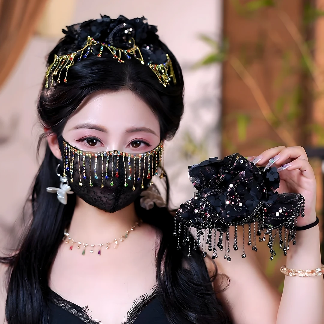 （幸福草）优雅蝴蝶结花朵流苏抓夹古风盘发发夹在逃公主鲨鱼夹头饰