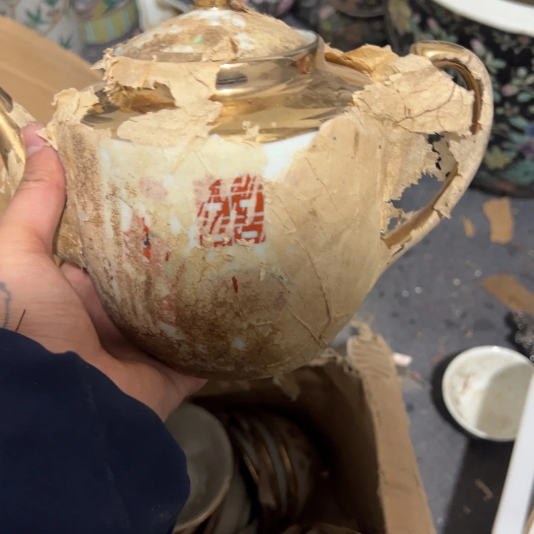 其他陶金斗方大茶壶500cc