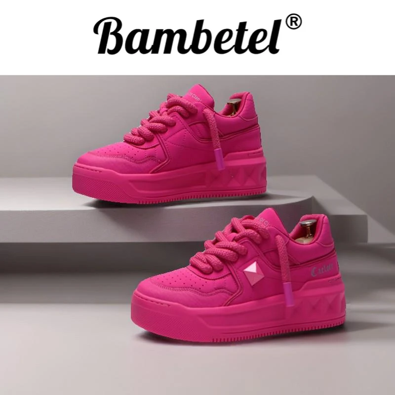Bambetel厚底增高小白鞋男女同款运动休闲时尚百搭透气男款鞋子