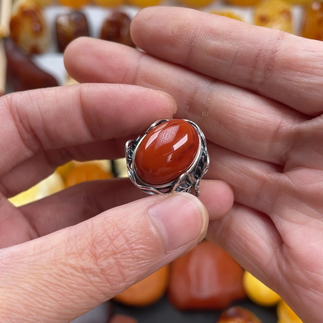 南红玛瑙戒指未镶嵌