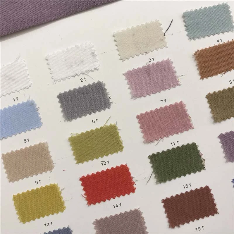 50支双面斜洗水绉梭织面料42个颜色现货厂家直销双面斜系列815892