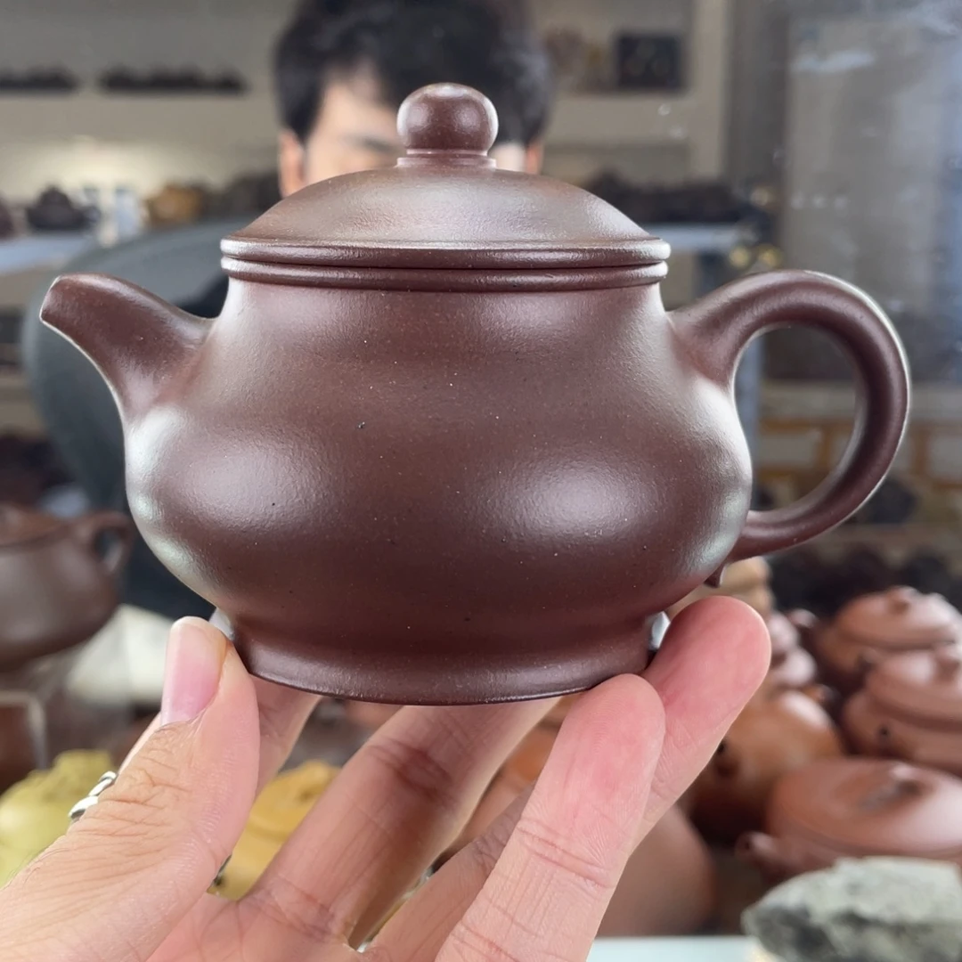 茶壶紫砂180cc老紫泥茶壶