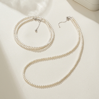 【小北珠宝】淡水珍珠项链尺寸约3mm+【多样性发一件】6-H