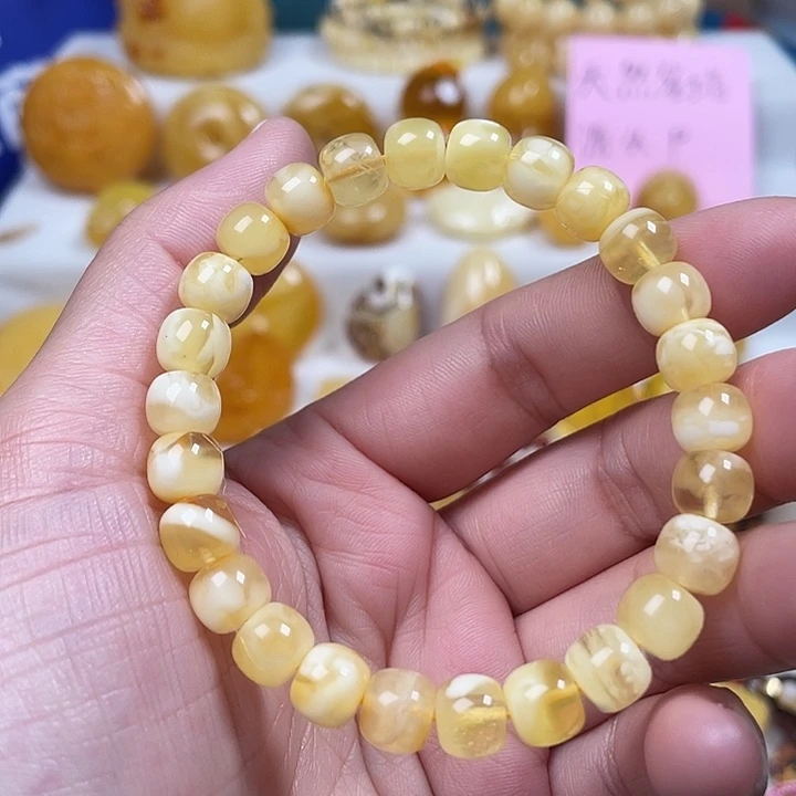 未镶嵌吊坠(不含链)琥珀金白溶洞花老型手串