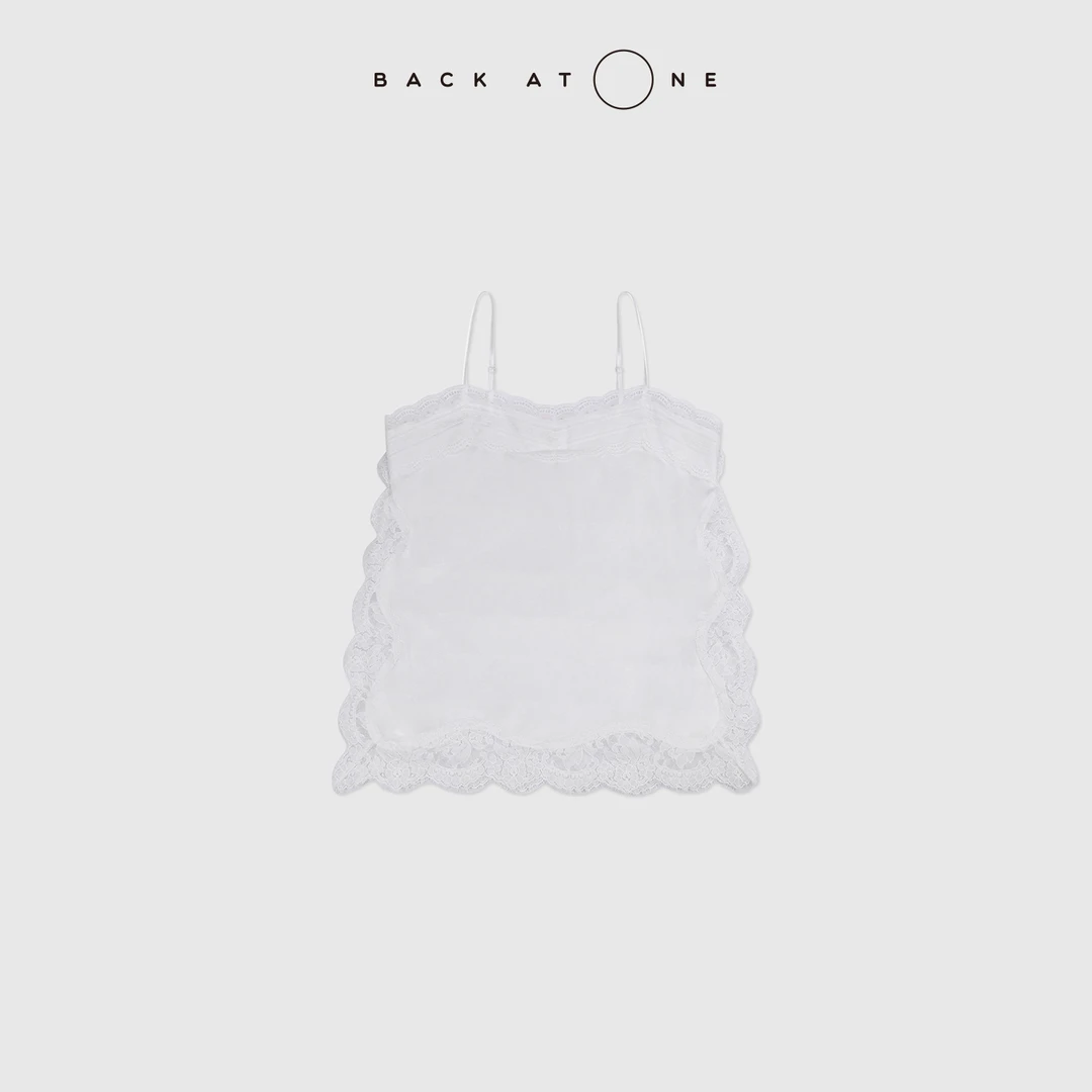 BACKATONE“浪漫缪斯”精美蕾丝优雅亲肤白色吊带 BFF-1BF466Q-K