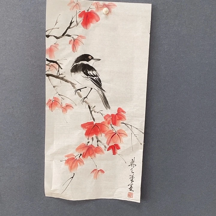 国画白林之34.68手绘画芯