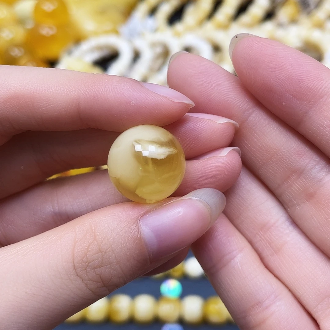 裸石蜜蜡未镶嵌圆珠16.8mm福利