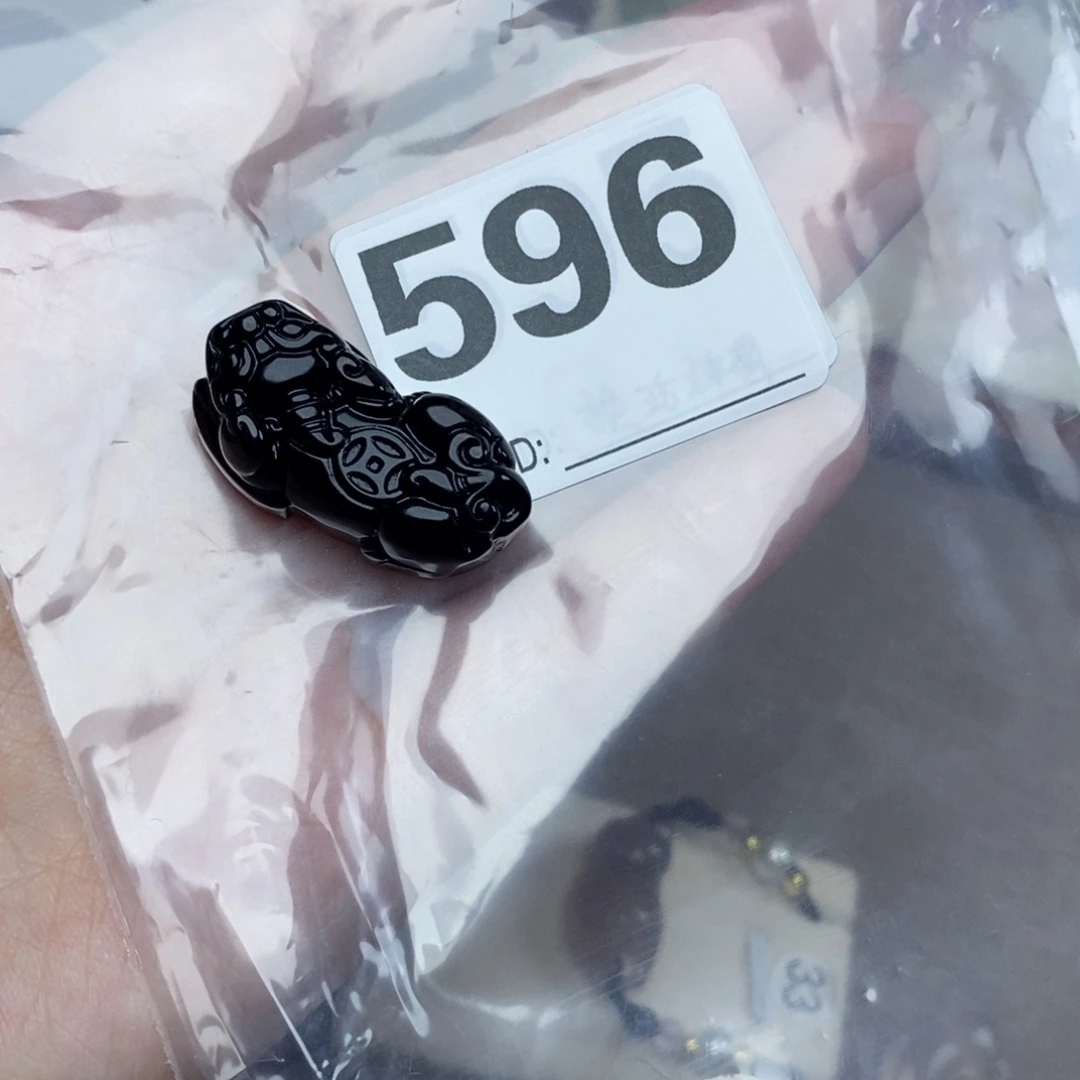 黑曜岩颈饰合金C***.貔貅