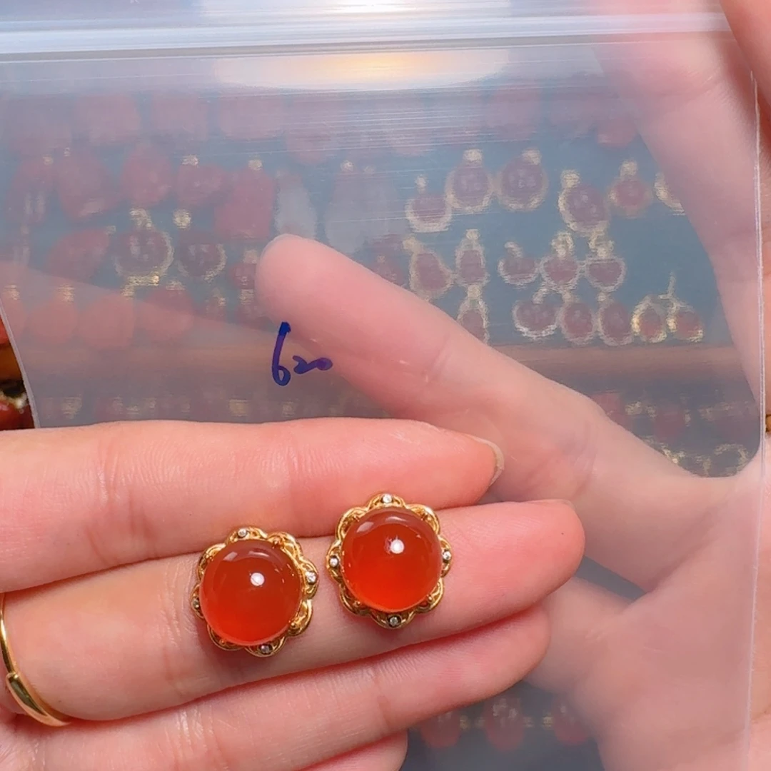 南红玛瑙南红银S925镶嵌