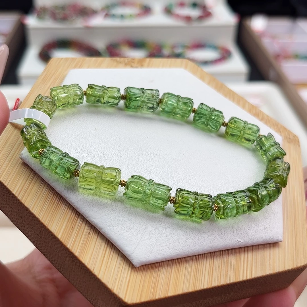 手链18K金镶嵌碧玺碧玺手串