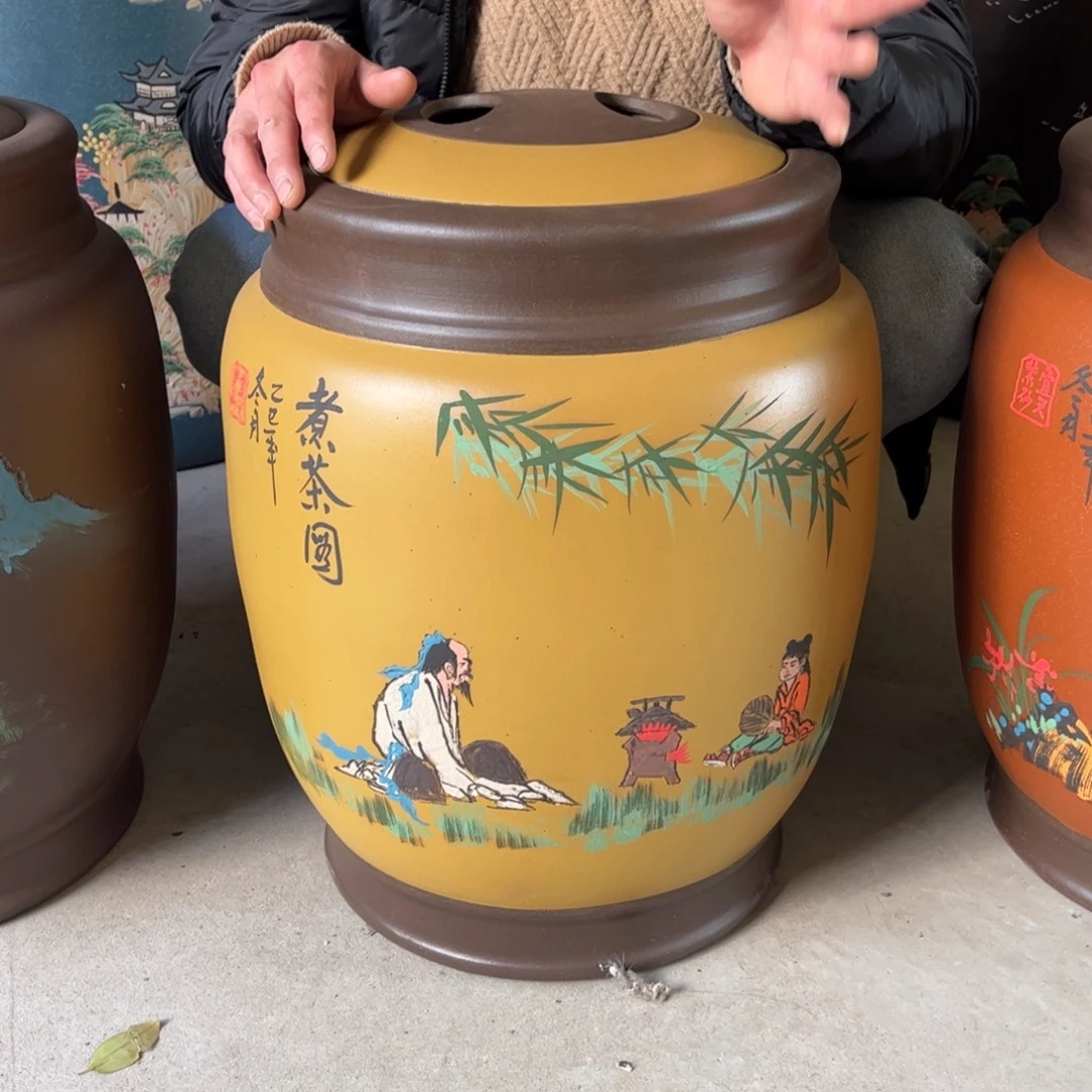 紫砂茶叶罐45 饼茶叶罐