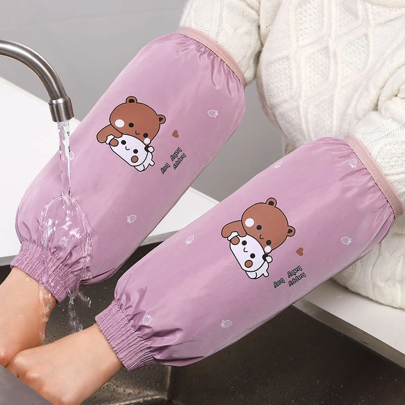 冬季长款防污袖套厨房家务护袖头工作耐脏袖筒男女防水防油手套袖