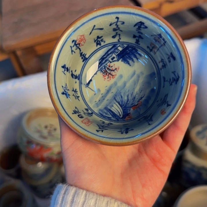 瓷片景德镇陶瓷手工手绘