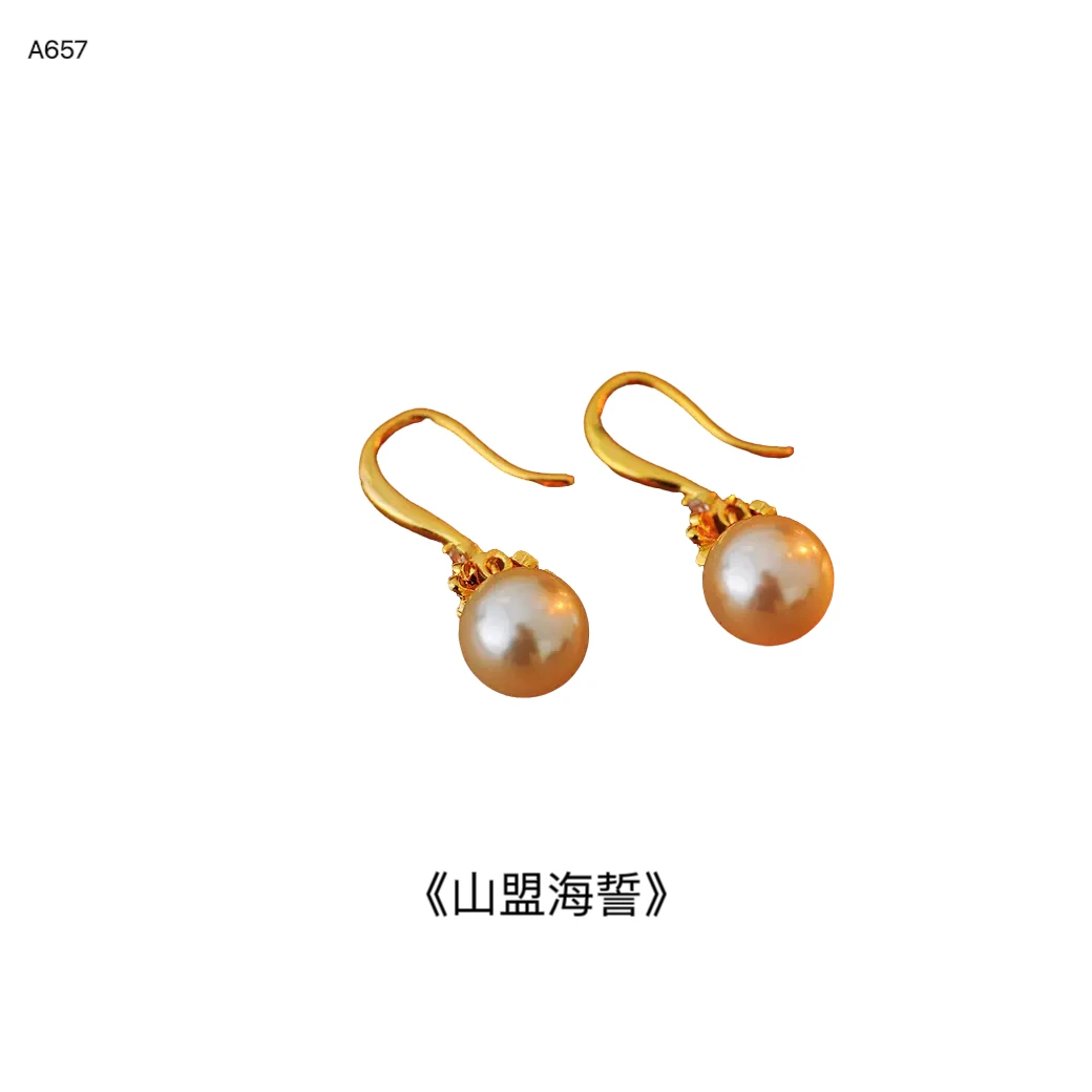 铜合金耳饰 A657《山盟海誓》法⭐️ 花环耳环百搭法式复古简约精致