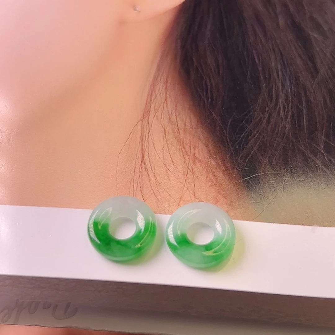 翡翠未镶嵌耳饰耳饰