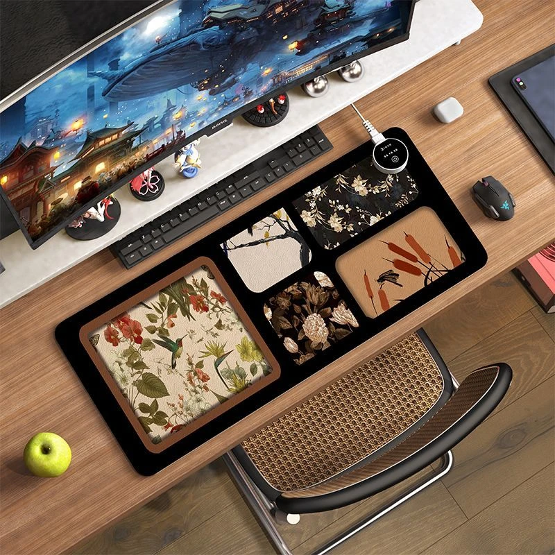 加热鼠标垫办公室桌面暖桌垫学生写作业写字发热桌垫暖手防水冬季