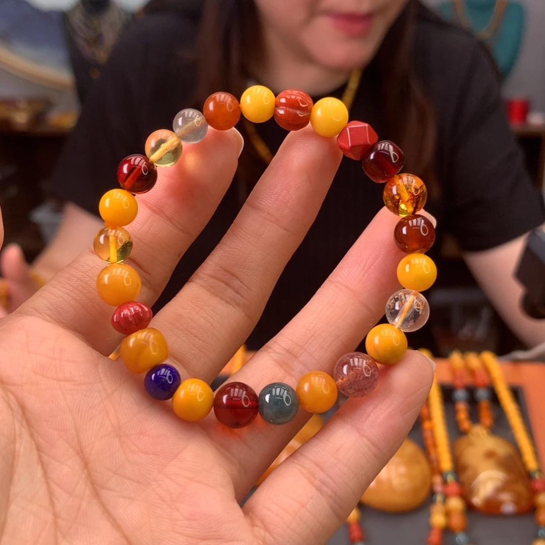 手串琥珀未镶嵌微瑕