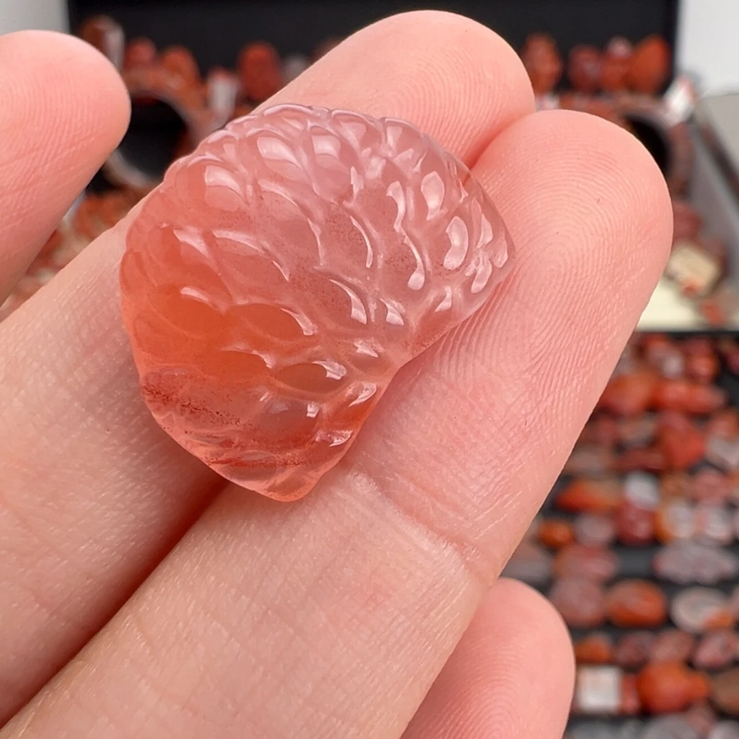 南红玛瑙未镶嵌颈饰橘子瓣