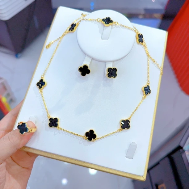 铜合金戒指 爱纳扎尔05270565不易掉色时尚百搭精美金色四件套