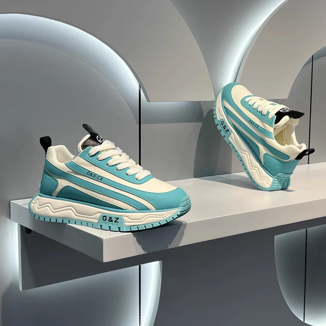 男鞋冬季新款时尚百搭休闲运动阿甘鞋青少年爆款厚底增高老爹潮鞋