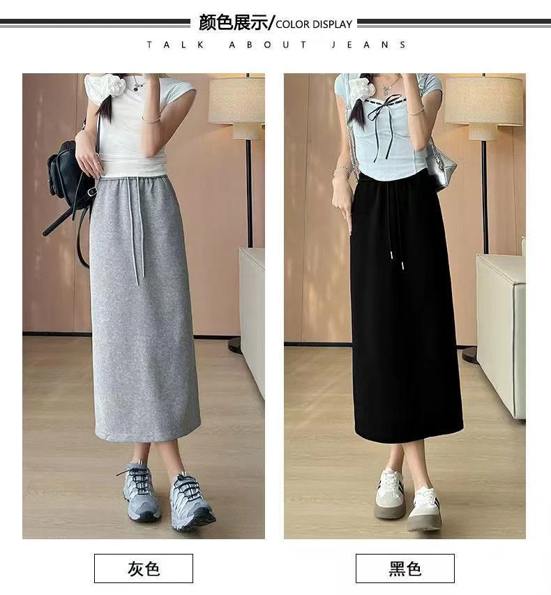 春秋运动短裙女A字高腰半身裙带瑜伽短裤防走光