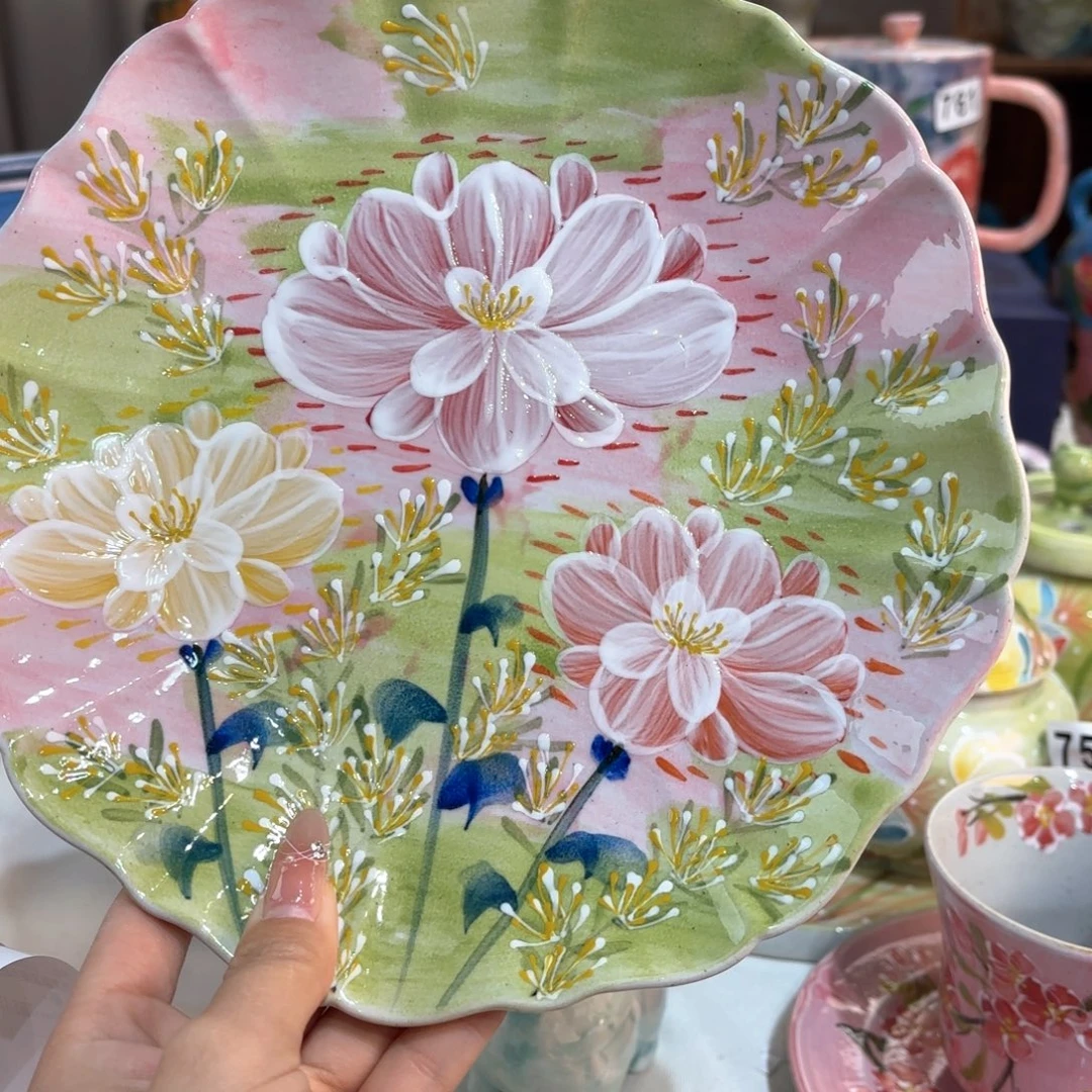 景德镇手绘高温釉下彩陶瓷茶具