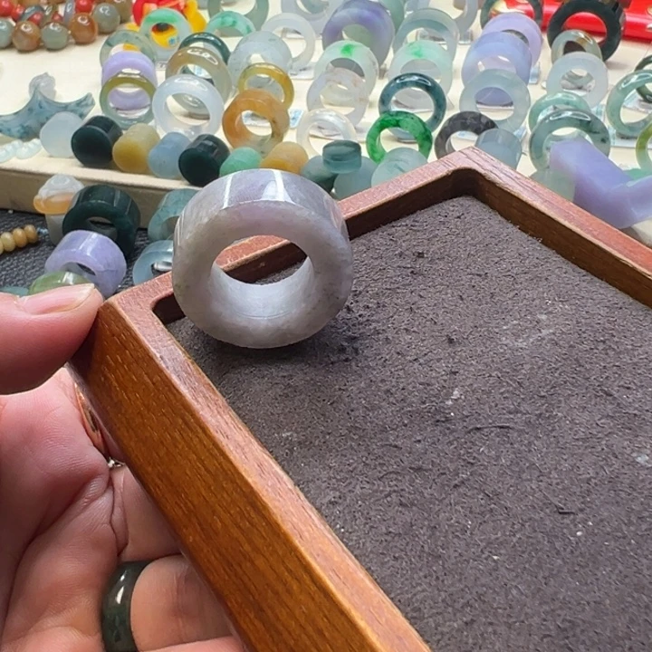 定制翡翠未镶嵌翡翠戒指14-23