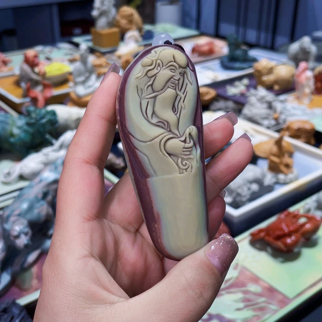 寿星佬紫袍玉带石手把件