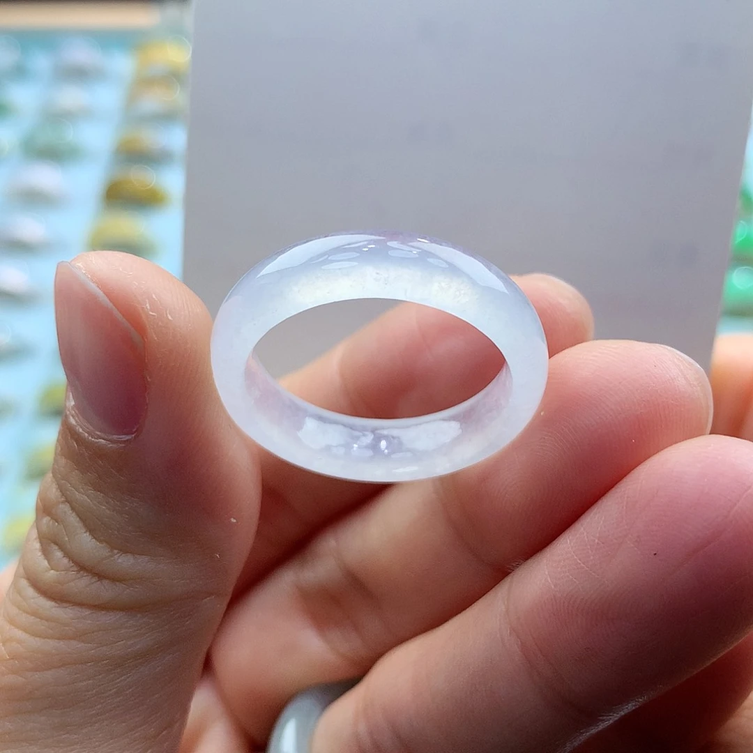 翡翠戒指未镶嵌梅**度21圈