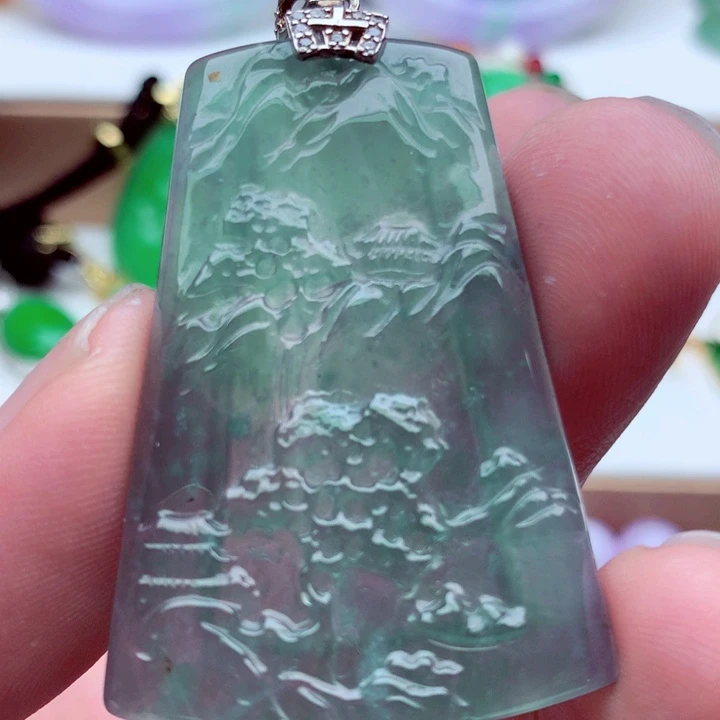 翡翠未镶嵌吊坠(不含链)