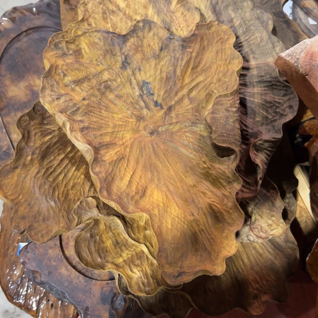 樟科（黄金檀）金丝楠果盘