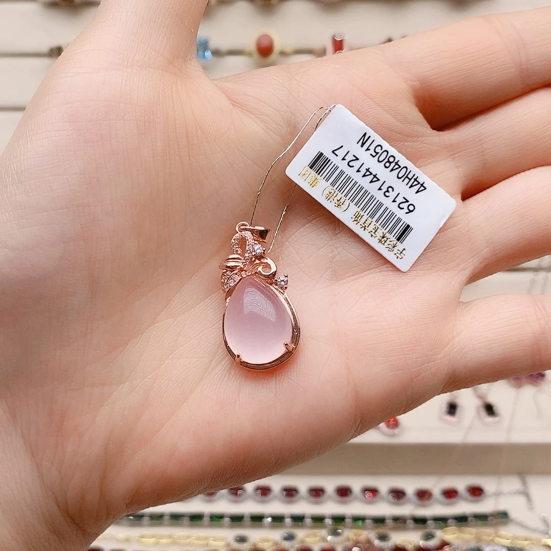 银S925镶嵌颈饰水晶吊坠