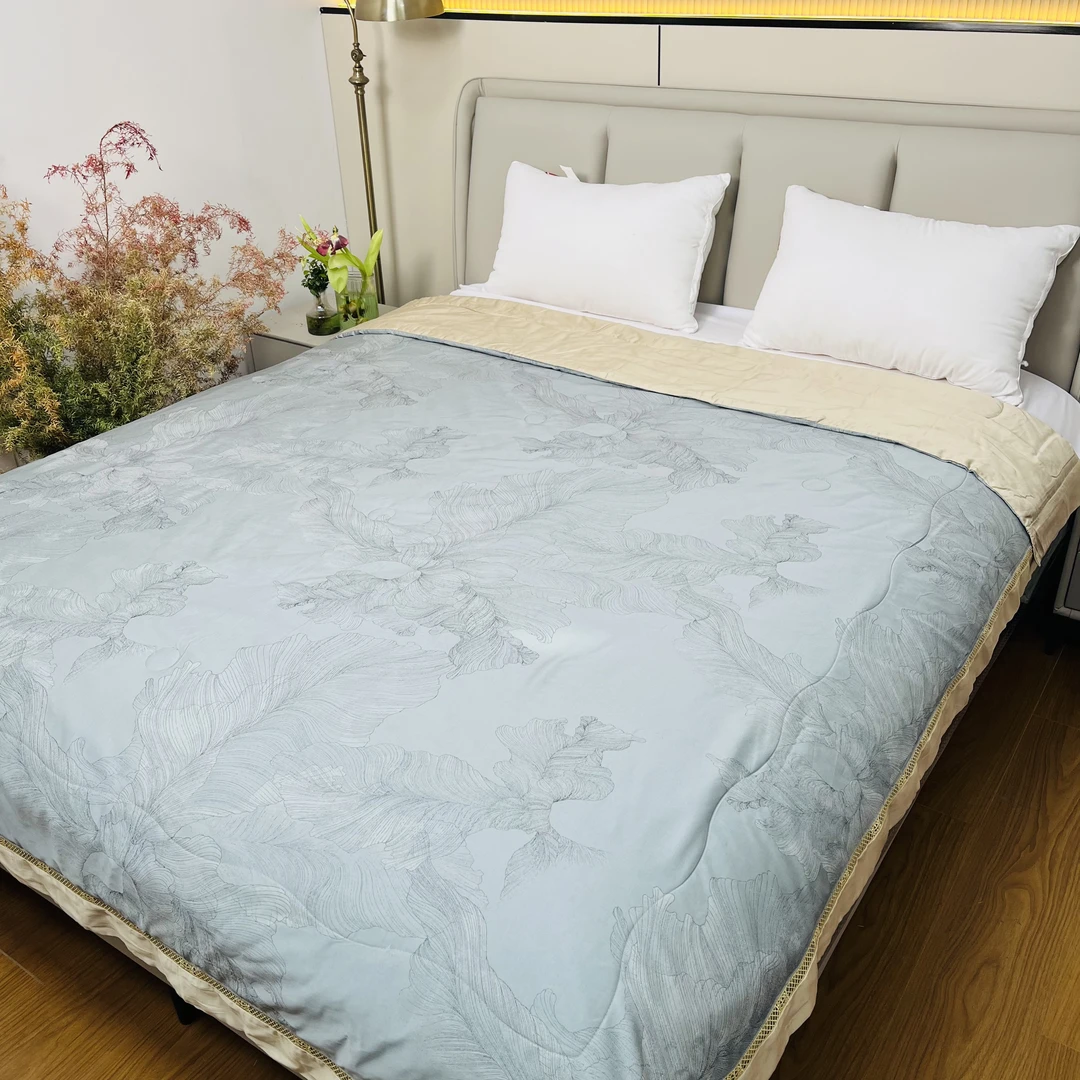 【夜语】香云锦缎蚕丝蛋白被天丝贡缎镂空高奢透气亲肤轻奢