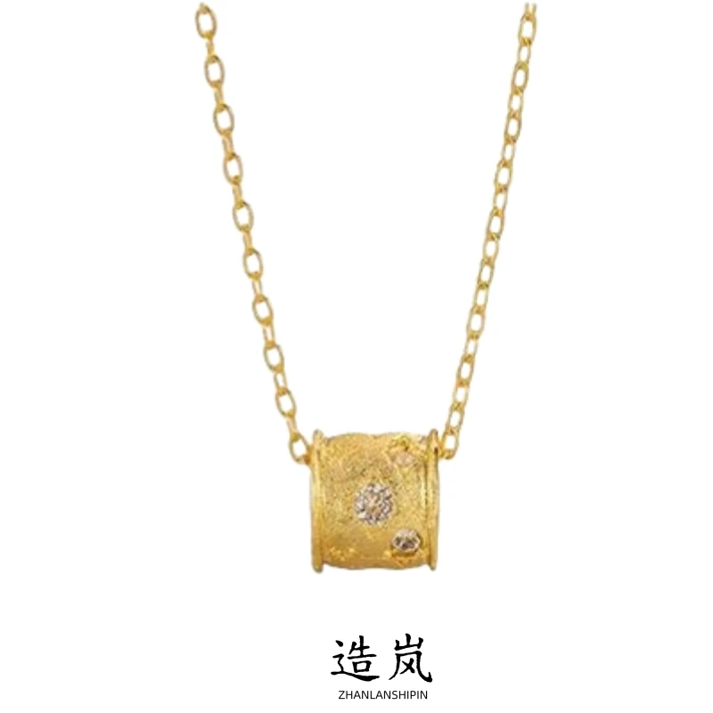 铜合金项链 中古六芒星路路通项链轻奢高级感ins小众设计简约百搭