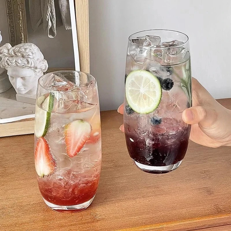 ins莫吉托杯餐厅用水果茶杯玻璃杯喝水杯家用冷饮果汁杯创意简约